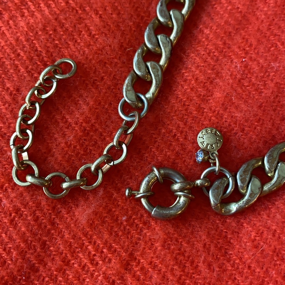J Crew tortoise flower/crystal nacklace - Picture 4 of 4
